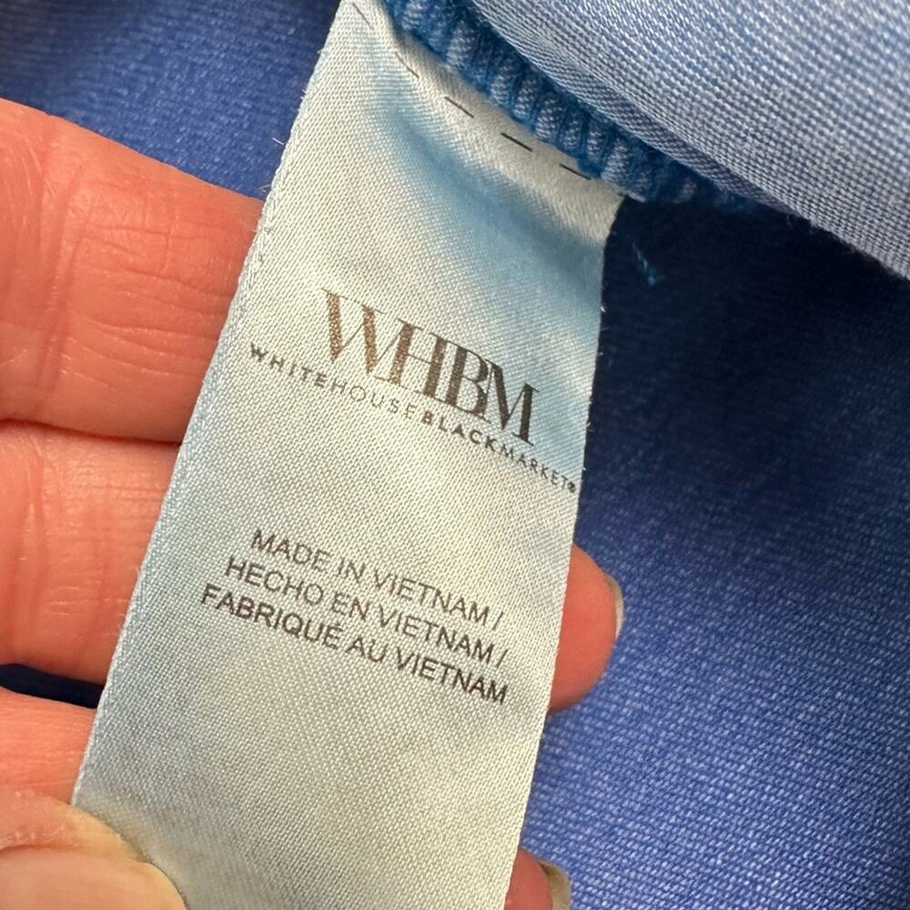 WHBM High Rise Pleated Shorts Blue Size 14 NWT - Picture 10 of 10